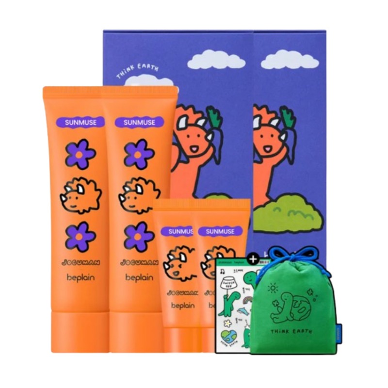 [ジョグマンエディション/2個] サンミューズ 日焼け止め 企画セット (贈呈:ステッカー, 保冷ポーチ)