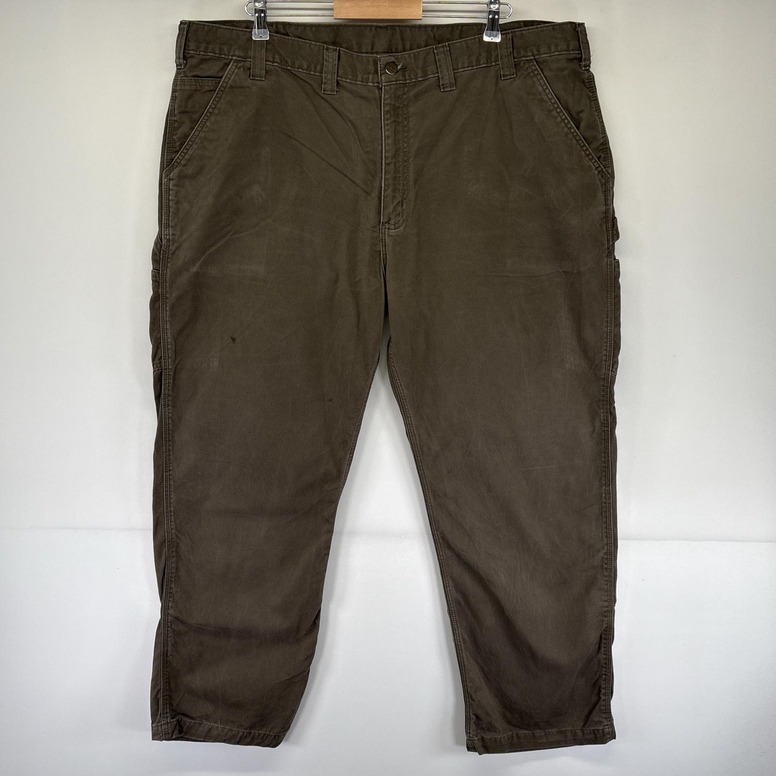 古着 ワークパンツ ペインター ハンマーループ 作業着 ワンポイントロゴ w44 L30 ブラウン メンズ