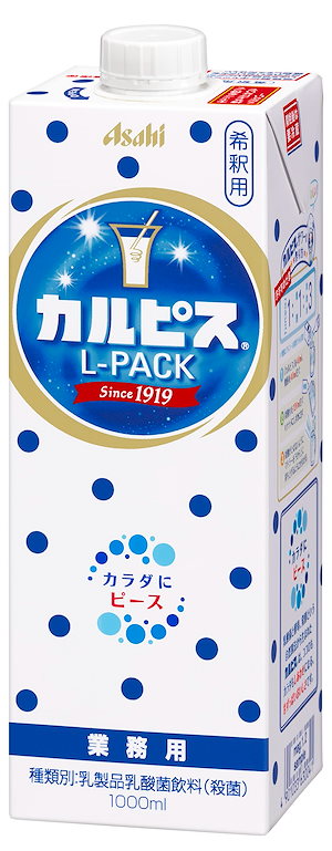 アサヒ飲料 「カルピス」 Lパック 紙容器 1000ml 6本