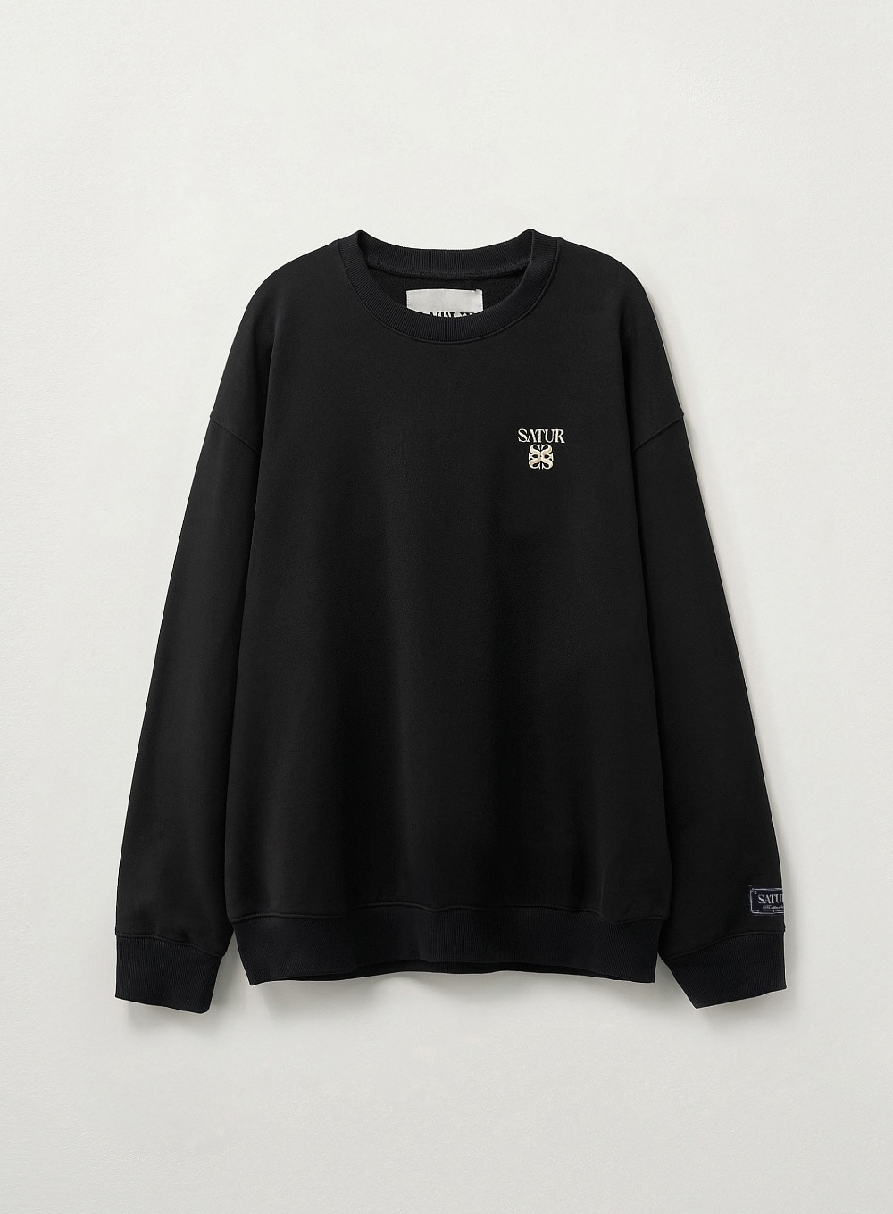【SATUR】 LOREN CLASSIC LOGO BASIC SWEATSHIRT : CLASSIC BLACK