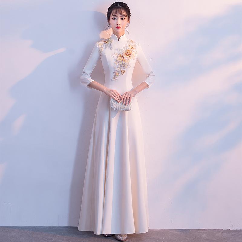 チャイナドレス チャイナドレス ワンピース ベトナム アオザイ ドレス パーティー 大きいサイズあり パーティードレス マキシ M L XL XXL XXXL