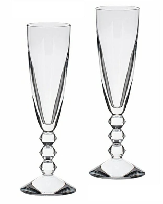 Baccarat 2811801 バカラ シャンパングラス ペア ベガ シャンパンフルート クリスタルガラス 22.6cm 190ml 客数×2 付属品 純正BOX・コントロールカード