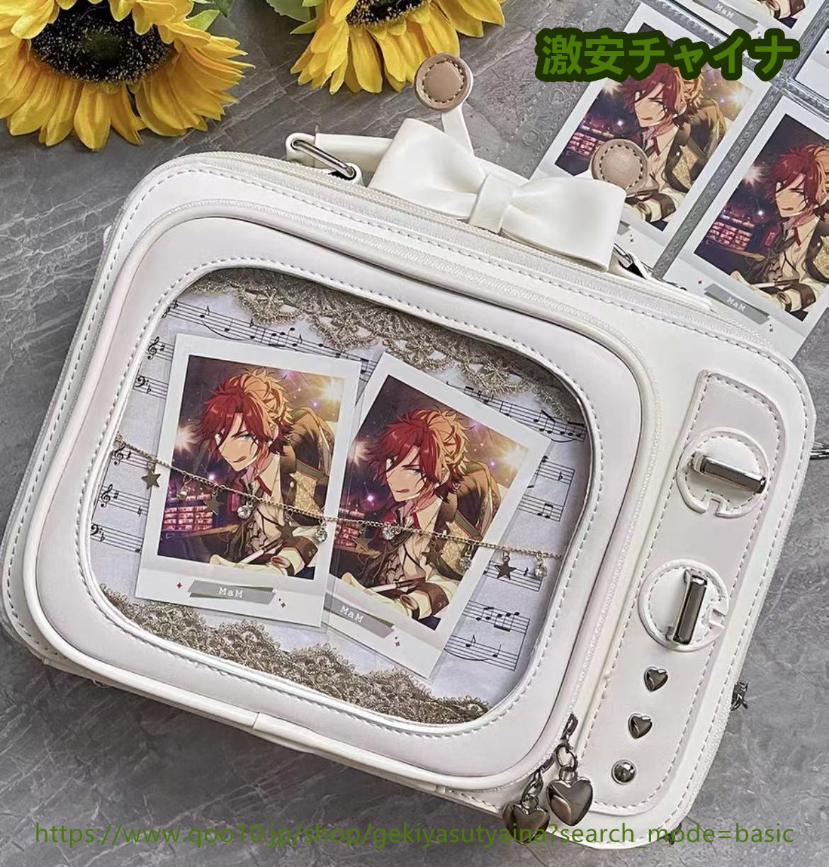 痛バッグ　痛バ　テレビデザイン　可愛い　ショルダーバッグ　ぬいぐるみ入り　缶バッジ入れ　推し活　推しグッズ　推しごと