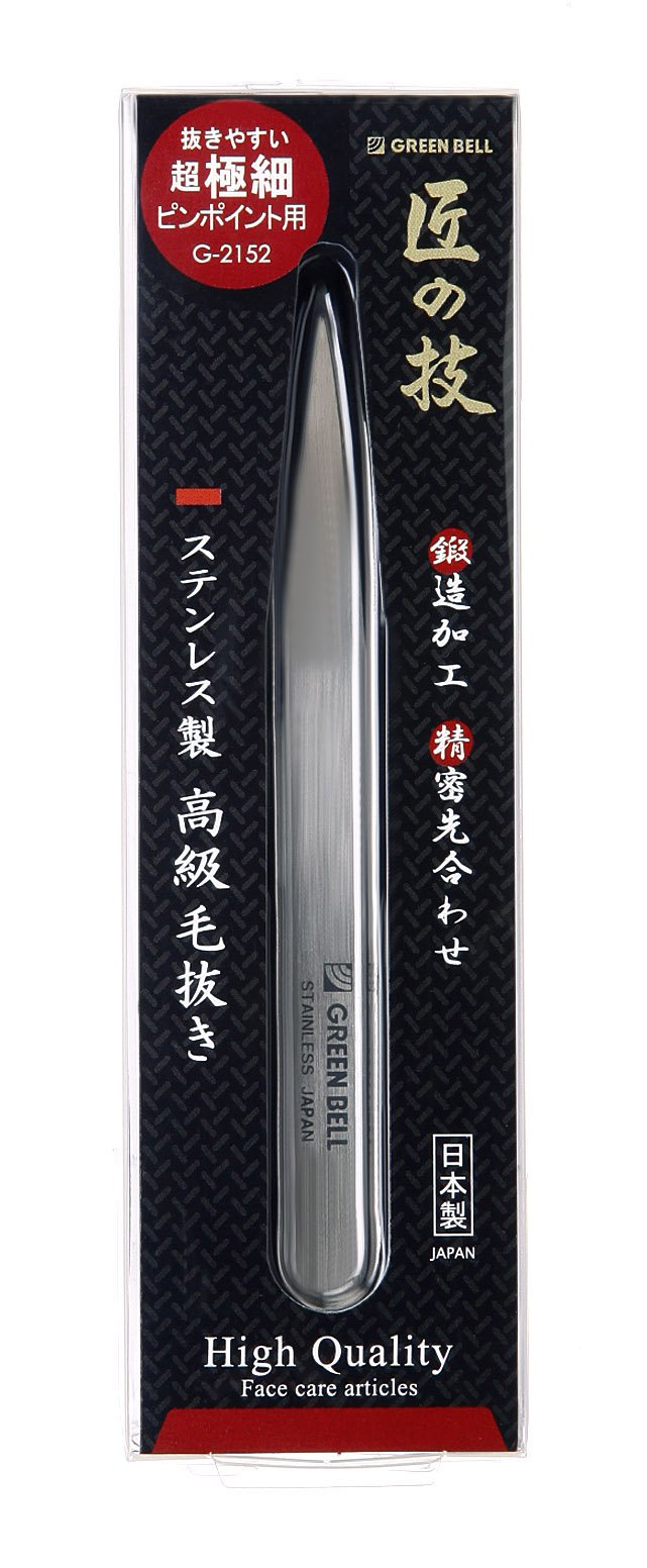 【まとめ買い】ステンレス製高級毛抜き（極細） 容量12G×12点セット グリーンベル メイク