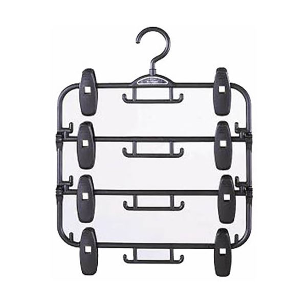 [5セット] サワフジ スカートハンガーDX4段 STDX-04-BKX5