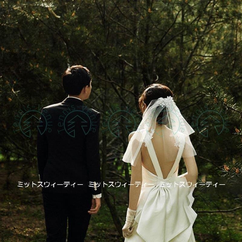 ウェディングドレス ロングドレス 結婚式 ウエディングドレス ガーデンウェディング 二次会 花嫁 前