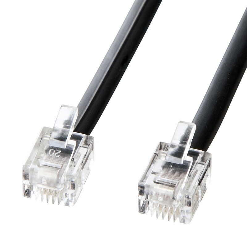 （まとめ買い）モジュラーケーブル ブラック 15m TEL-N1-15BKN2 [x3]