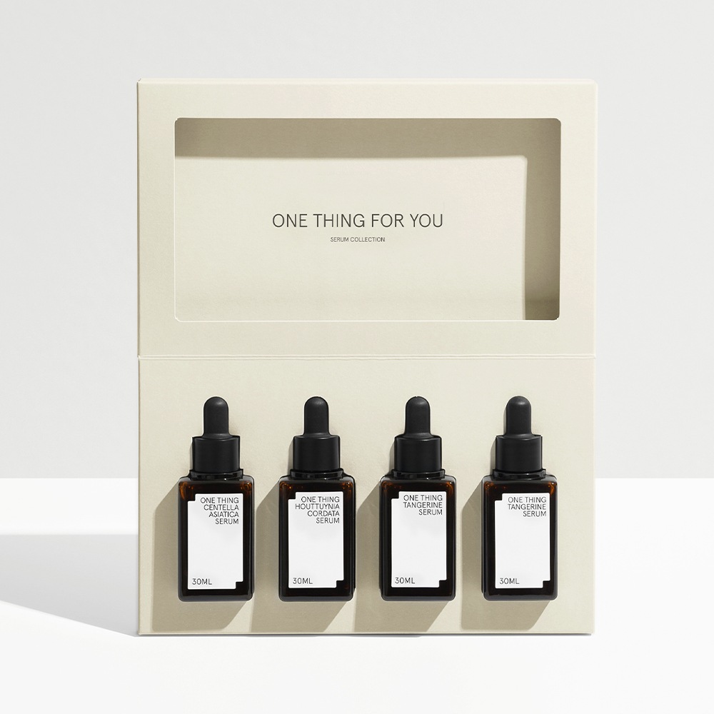 【SET】セラム30ml 4種ギフトセット（ショッピングバッグ）ツボクサㅣドクダミㅣ緑茶ㅣ済州みかん