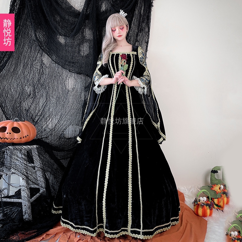 女王コスチュームハロウィンショールマント魔女コスチュームイブニングドレスロングスカート