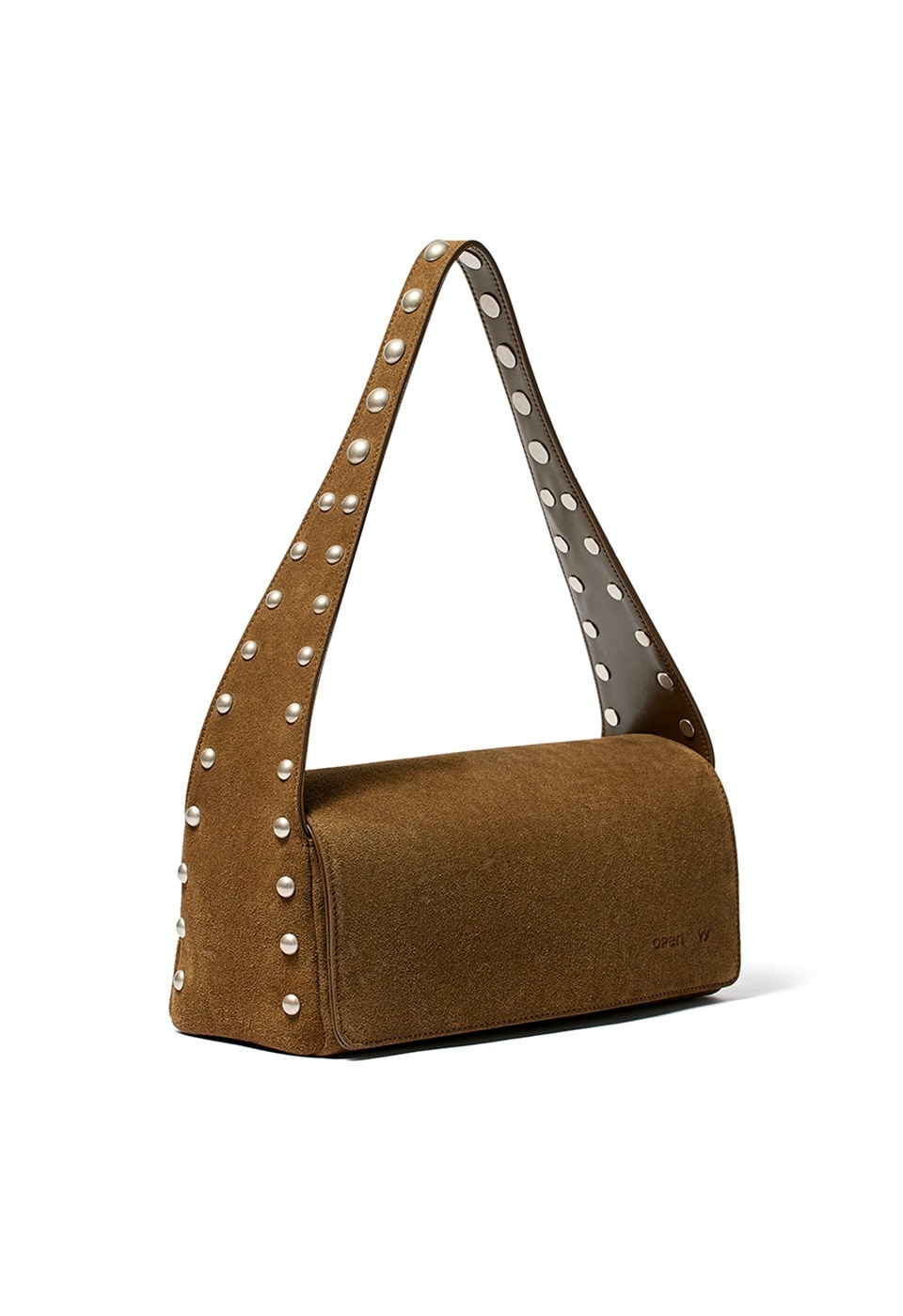 【OPEN Yy】 SUEDE STUD DUFFLE BAG : KHAKI BROWN