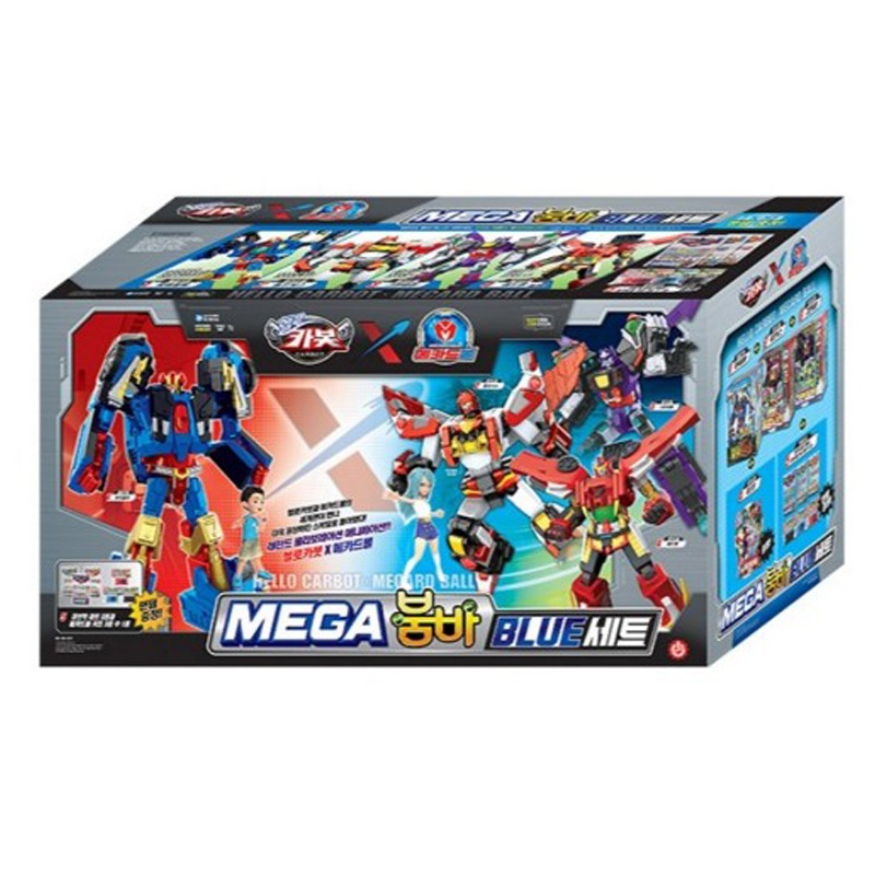 ヘロカボット x メカドボール メガブンバ ブルー ロボットおもちゃセット パワーブンバ ウルフニクス グランデボン レッドロン ヘロカボットキューブパック 3点 メカドボールキット 変形ロボット 4