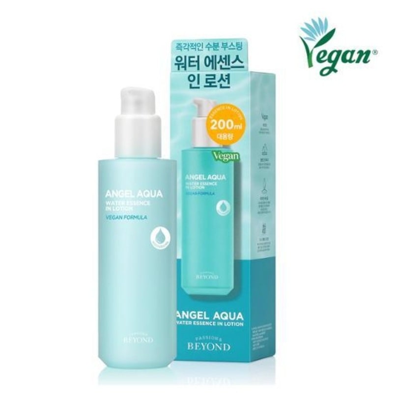 エンジェルアクアウォーターエッセンスインローション 200ml ヴィーガン処方 即時水分ブースティング しっとり密着 保湿ローション 低刺激 水分補給 肌バリア強化 乾燥肌対応 韓国スキンケ