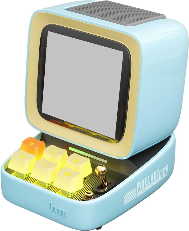 Ditoo Pro 可愛いスピーカー 15W 強化された低音 青軸キーボード RGBライト 音質高 Bluetooth/USB接続 PC用 microSDカード可 専用アプリ (ブルー)