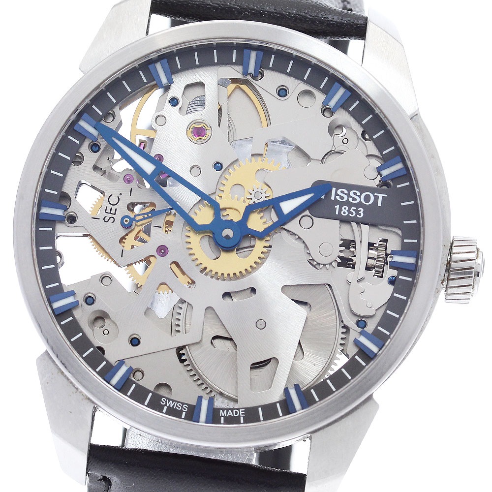 ティソ TISSOT T07.405.16.411.00 T-コンプリカシオン スケレッテ 手巻き メンズ 箱・保証書付き_902347【中古】