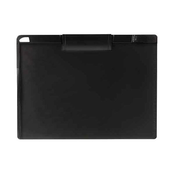 (まとめ）TANOSEE クリップボード A4ヨコ ブラック 1セット（10枚）(×5セット)