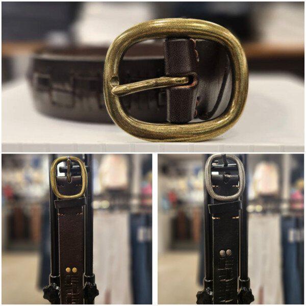 部分的なねじれディテール牛革ベルト38MM_US