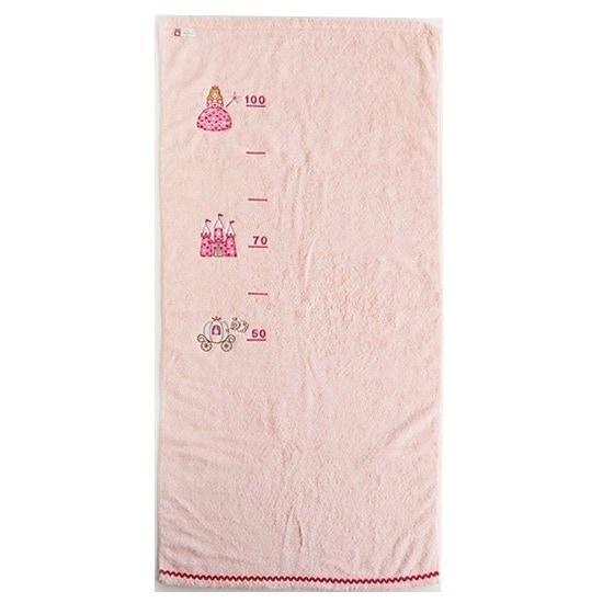 【新品】今治タオル 身長が測れるタオル バスタオル 5種カラー 綿100% 日本製今治産 オレンジ（お姫様）