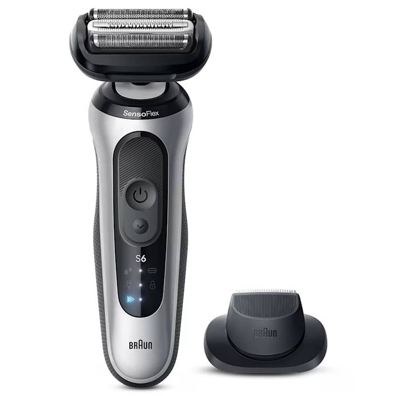 電気シェーバー ブラウン 電動 髭剃り メンズシェーバー 3枚刃 BRAUN 密着シリーズ6 62-S1200S シルバー