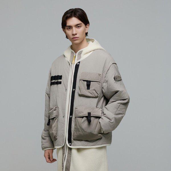 N244MFJ160 フィルムメーカー ナイト シュート フリース ロング丈 ジャケット S BEIGE