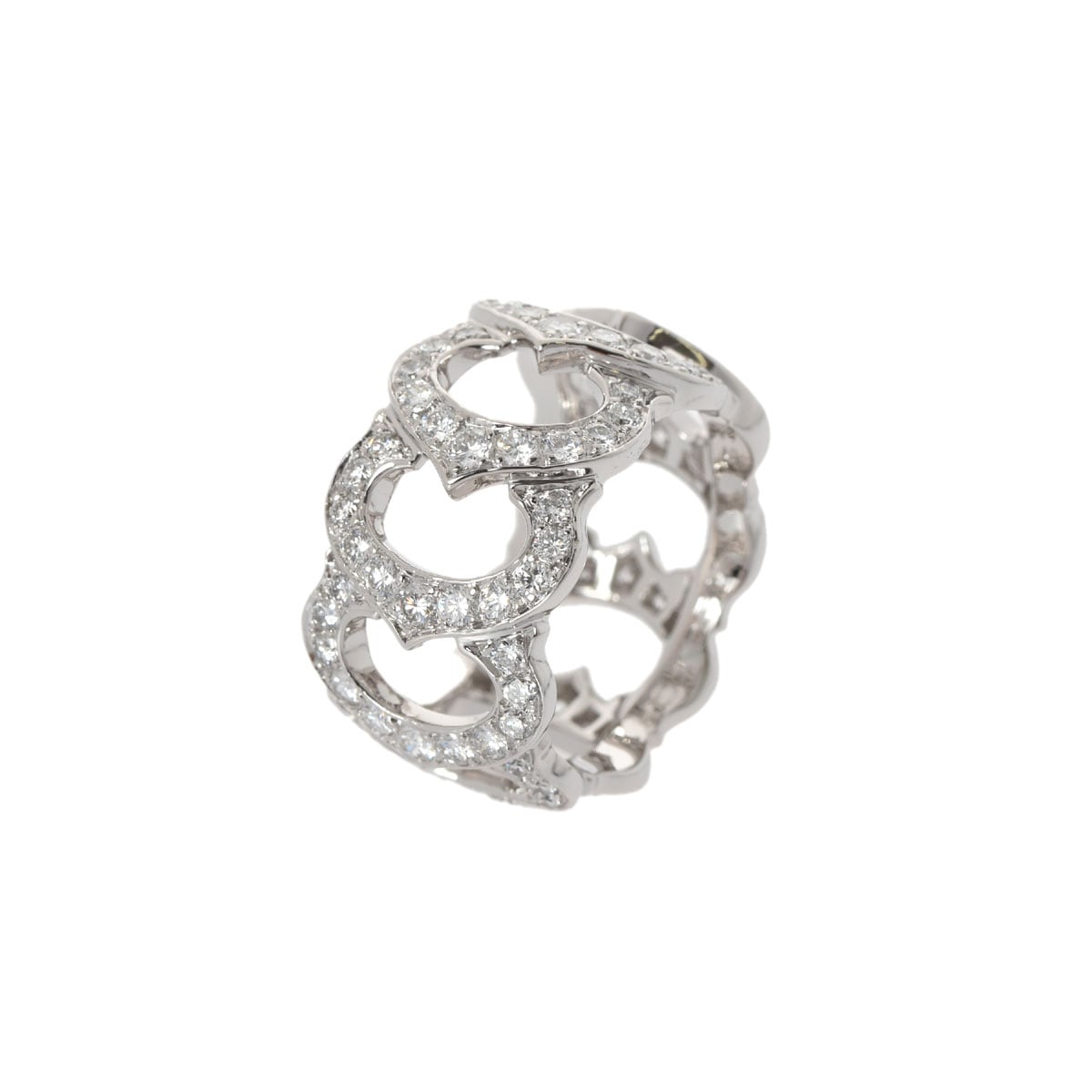 Cドゥカルティエ #53 13号 レディース K18ホワイトゴールド リング指輪 Aランク 中古 銀蔵