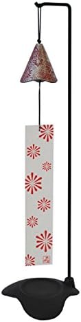 南部鉄器 風鈴 HANABIスタンド付き ピンク