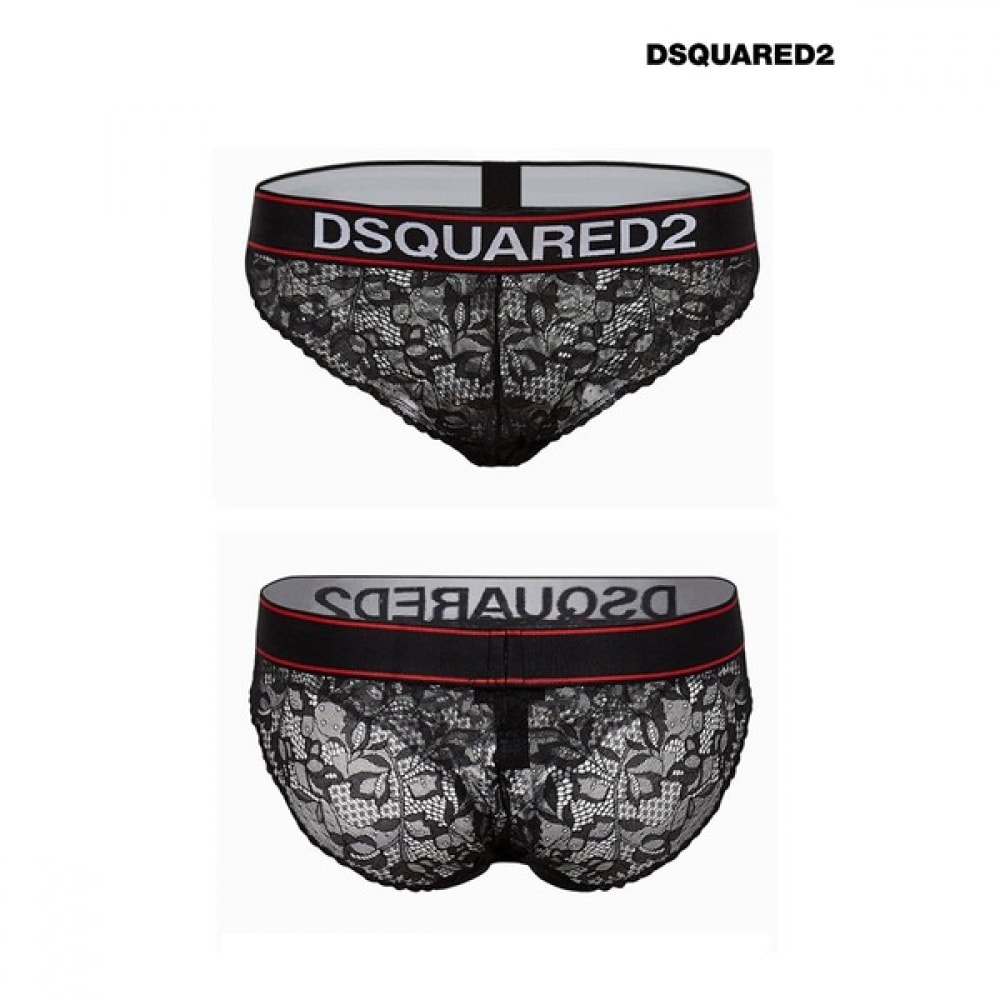 [Dissquared2] レディースレッドラインバンドブリーフブラック