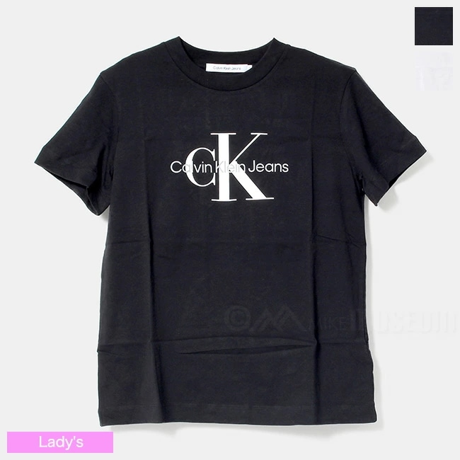 Calvin Kleinレディース CK コアモノグラムレギュラー Tシャツ J20J219142【ネコポス対応可】