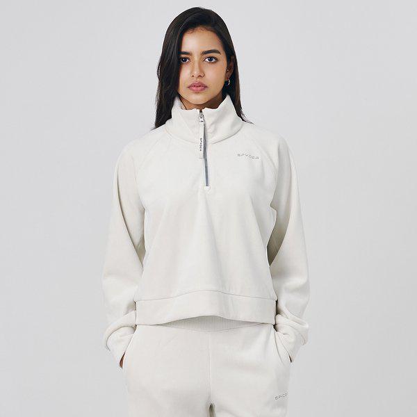 [] 女性リブベロアハーフジップアノラックTシャツSPJWCNRL357WIVY