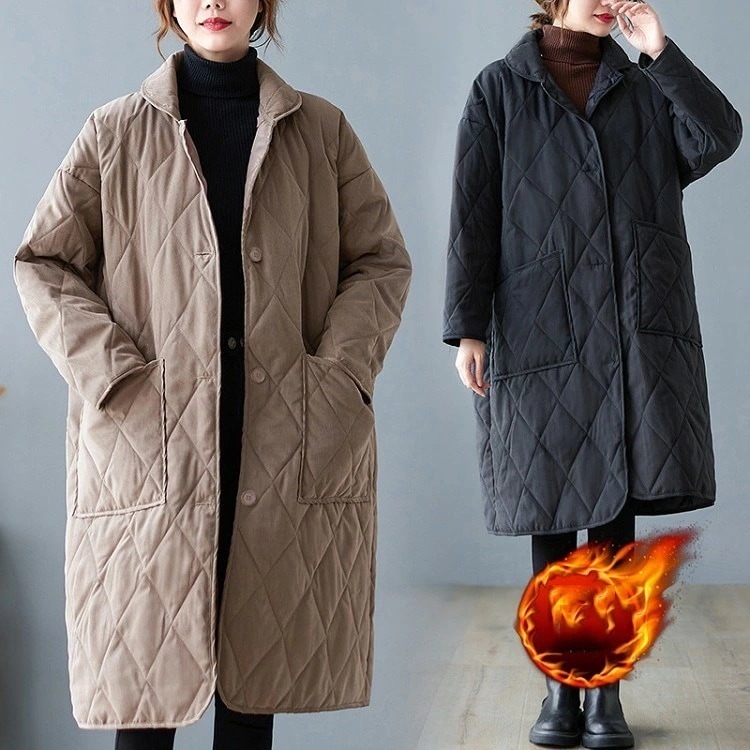 【激安開催！】キルティングコートロングコート ダウンコート 中綿 レディース 秋 冬ジャケット アウター ベンチコート キルトジャケット 大きいサイズ春秋物 カジュアル 通勤 大きいサイズ