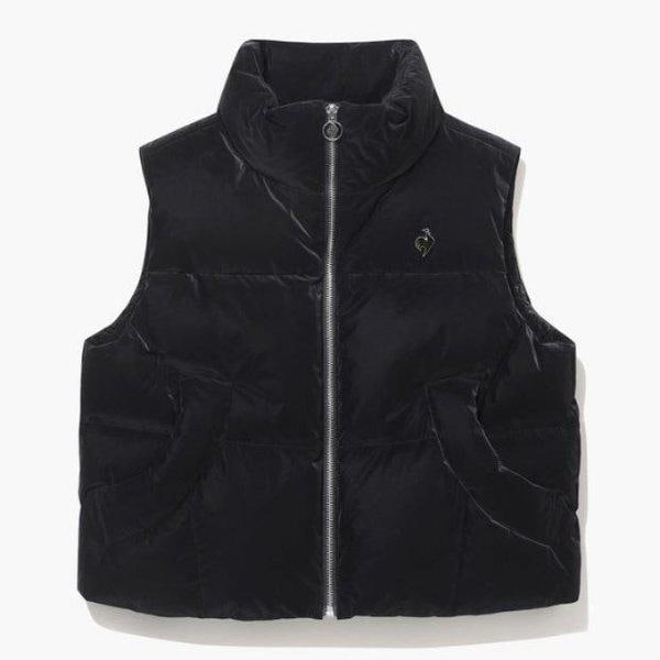 チョッキ NQJ QP422ODVN1-BLK 女性リュミエール クロップ ダウン ベスト BLACK 17,777円