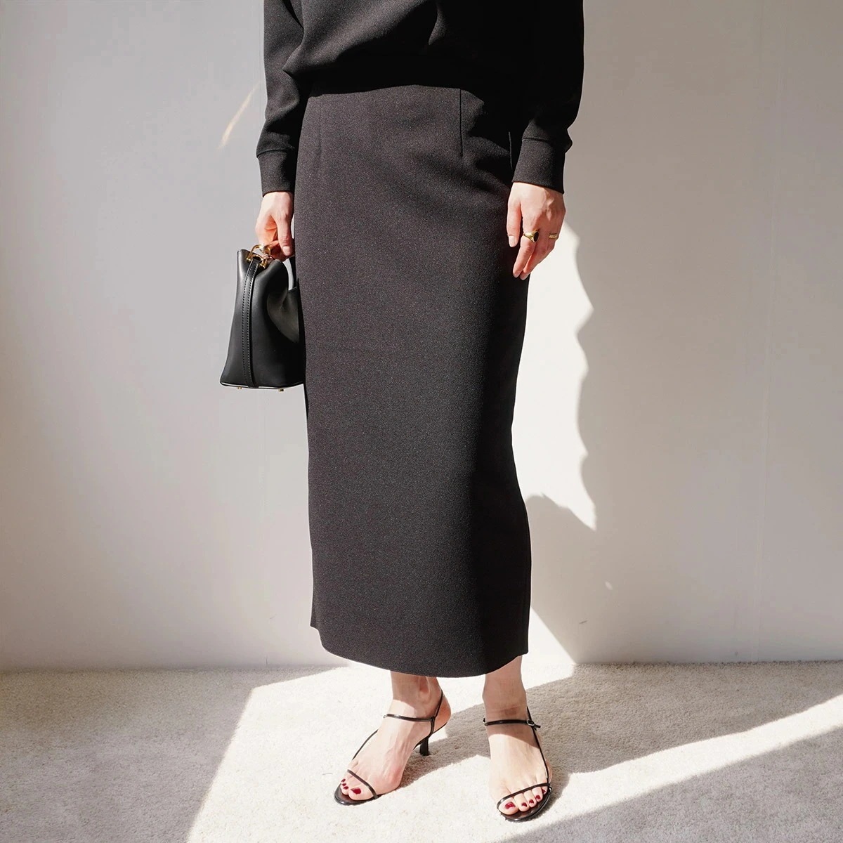 PASSIONE パシオーネ スカート 526603 レディース ジョーゼット ストレート Iライン ストレッチ スリット 99 【mega】