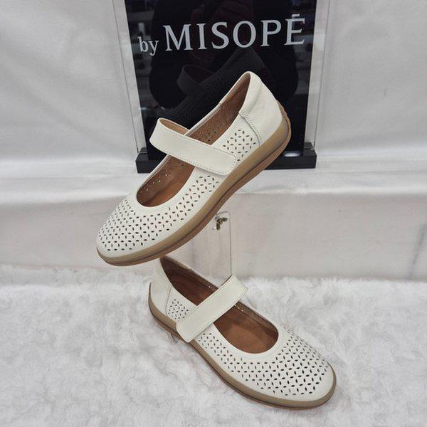 By 女性 メリージェーン コンフォート シューズ 112HT415SI003 IVORY 2 JJ