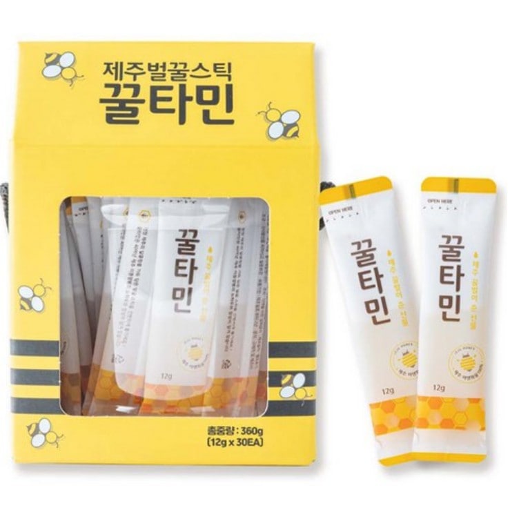 清浄 済州 野生花 はちみつスティック 12g 30EA 済州蜂蜜 野生蜂蜜 韓国在来種蜂蜜