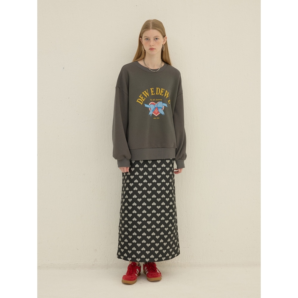 デュー E デュー E ハートスカートブラック