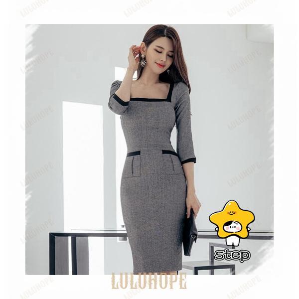 【本日限定激安格】即納あり夏新品ワンピースレディース キャバドレス ドレス ワンピース七袖 パーティー お呼ばれ 20代30代40代 エレガントワンピース 細身 キャバ チェック柄