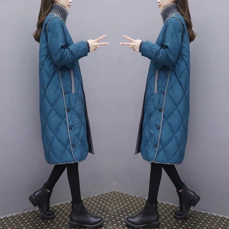 韓国ファッション 中綿コート レディース 大きいサイズ ロング丈服 防寒 暖かい ゆったり アウター[8カラー] 5,346円