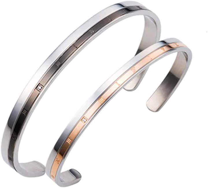 ペアブレスレット バングル メンズ レディース カップル 人気 恋人 高級チタン使用