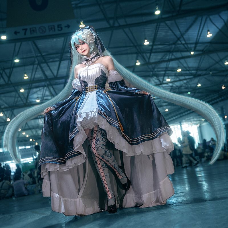 初音ミクcos服望月タキシード初音タキシード重工大群振り子ワンピースコスプレ衣装