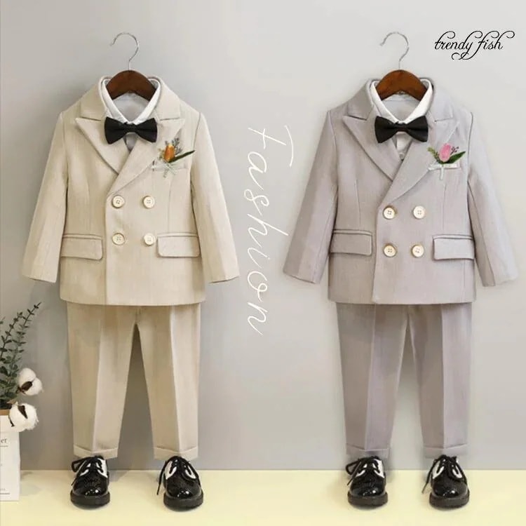 ベビー 6点セット 男の子 セットアップ ベスト 蝶ネクタイ 結婚式 子供服 ジャケット ズボン キッズ ボーイズ 発表会 入園式 入学式 卒園式 タキシード 百日祝い 誕