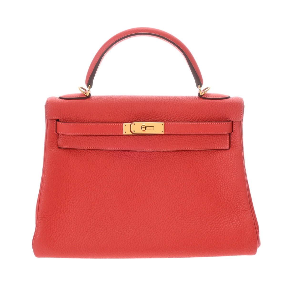 ケリー 32 内縫い 2WAY ルージュピヴォワンヌ R刻印(2014年頃) レディース トリヨンクレマンス ハンドバッグ Aランク 中古 銀蔵