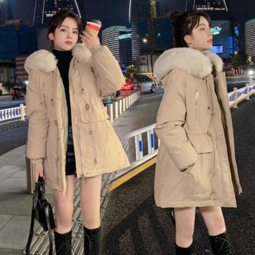 ロングコート レディース ダウンコート ブルゾン アウター カジュアル フード外し可 A2080