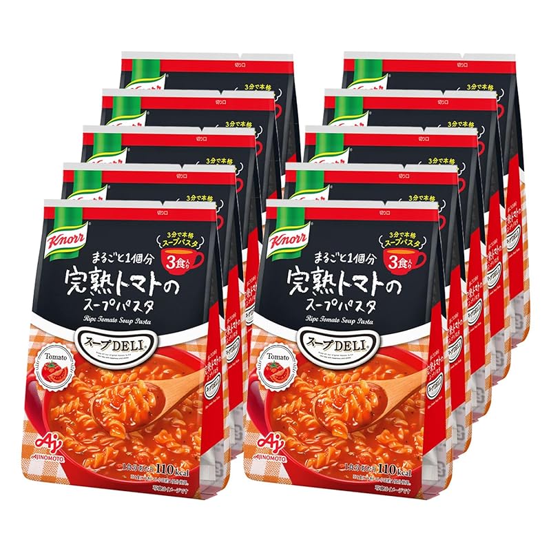 【迅速発送】クノール スープDELI 完熟トマトのスープパスタ 3食入袋×10個 味の素 カップスープ スープパスタ
