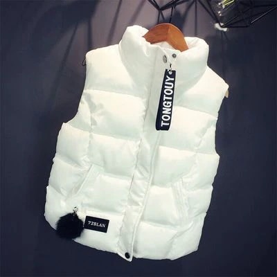 秋冬新作ショート綿ベスト女子学生韓国版青年厚手綿服ベストジャケット