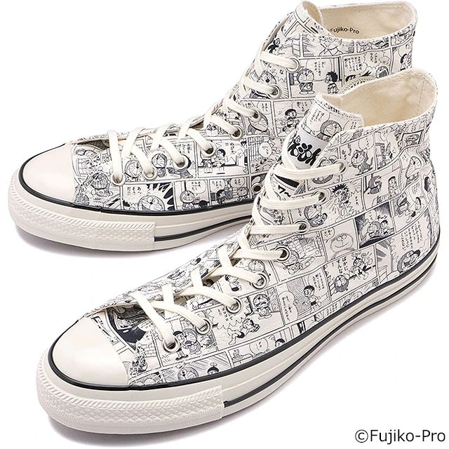 スニーカー オールスター エイジド CP HI ／ ドラえもん [31314980] メンズ・レディース コラボ 靴 ハイカット コミック柄 洗い加工キャンバス オフホワイト 正規取扱店