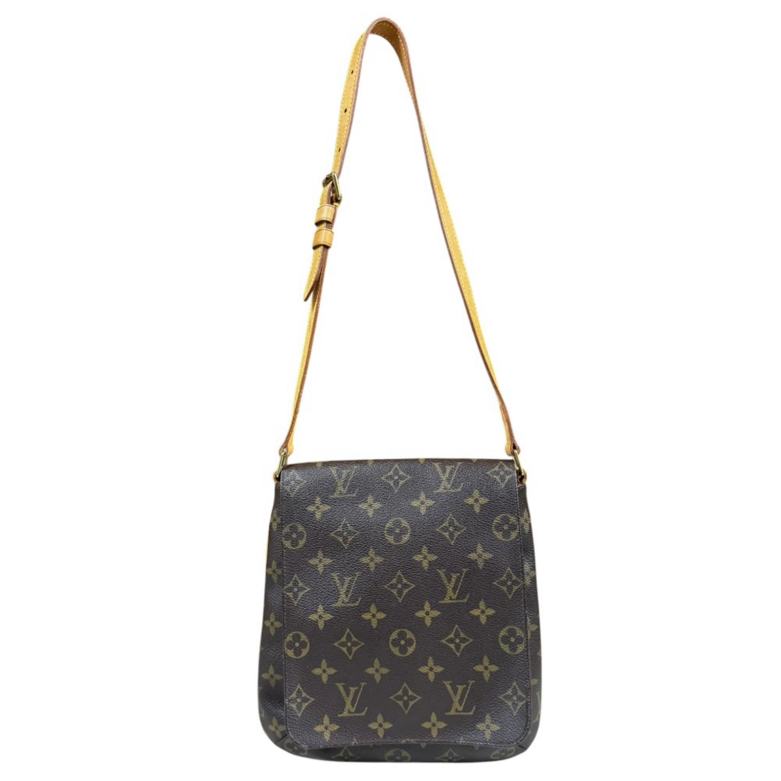 ルイヴィトン ミュゼットサルサ ショート モノグラム ショルダーバッグ モノグラムキャンバス M51258 ブラウン LOUIS VUITTON 中古