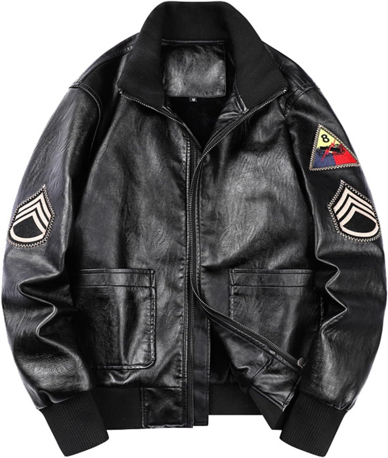 メンズ フライトジャケット 裏ボア PUレザージャケット 革ジャン ミリタリー MA1 裏起毛ジャケット アウター 厚手 ジャンパー カジュアル 秋冬 レトロ カッコイイ アウトドア ストリート