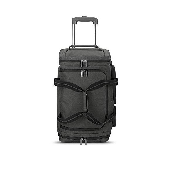 Solo New York Leroy Carry-On Wheeled Duffle Bag， 49L Capacity， Grey， 22 Inch 並行輸入品