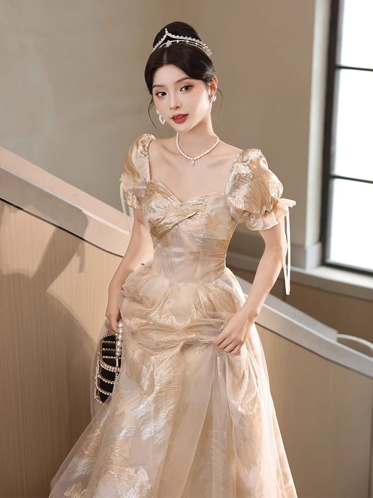 法晩の礼服の金の宴会の誕生日は贈り物になります