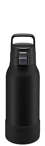 タイガー魔法瓶 水筒 1リットル ハンドル付き片手で開けやすいワンタッチ真空断熱ステンレスボトル スポーツドリンクOK 大容量 直飲み 広口 保冷専用 MTA-B100KK ブラック