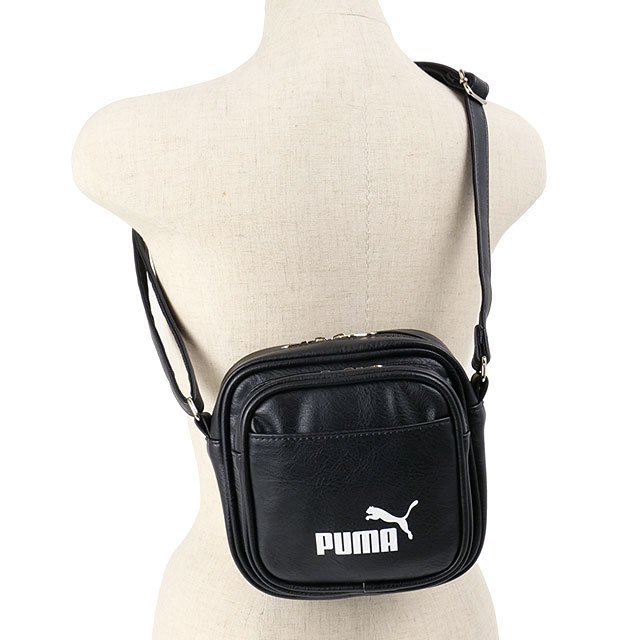 2L PUスクエアショルダー [J20324] メンズレディース 鞄 ショルダーバッグ ワンショルダー BLACK